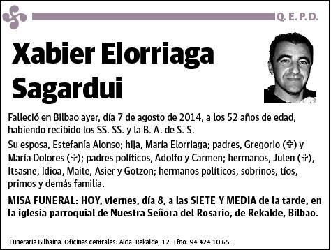 ELORRIAGA SAGARDUI,XABIER