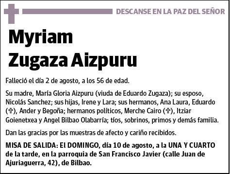 ZUGAZA AIZPURU,MYRIAM