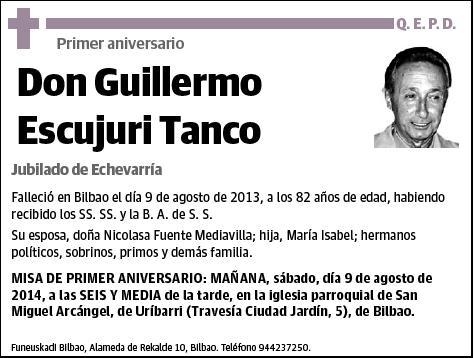 ESCUJURI TANCO,GUILLERMO