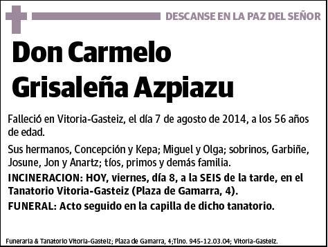 GRISALEÑA AZPIAZU,CARMELO