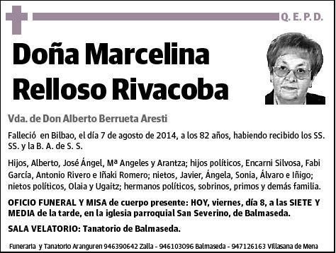 RELLOSO RIVACOBA,MARCELINA