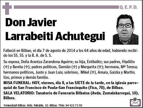 LARRABEITI ACHUTEGUI,JAVIER