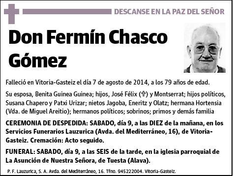 CHASCO GOMEZ,FERMIN