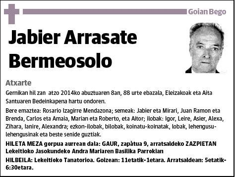 ARRASATE BERMEOSOLO,JABIER