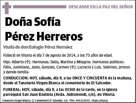 PEREZ HERREROS,SOFIA