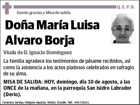 ALVARO BORJA,MARIA LUISA