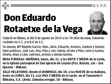 ROTAETXE DE LA VEGA,EDUARDO