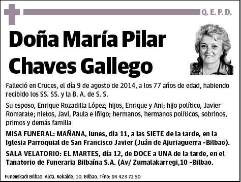 CHAVES GALLEGO,MARIA PILAR