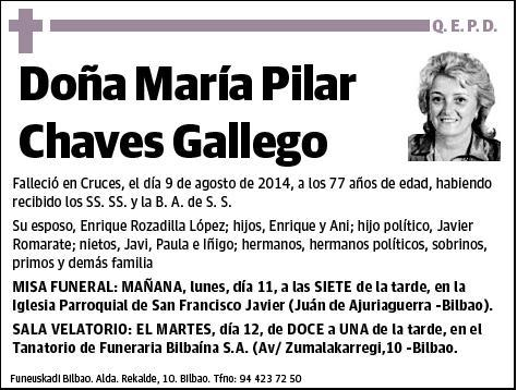 CHAVES GALLEGO,MARIA PILAR