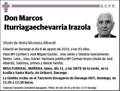 ITURRIAGAECHEVARRIA IRAZOLA,MARCOS