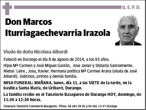 ITURRIAGAECHEVARRIA IRAZOLA,MARCOS