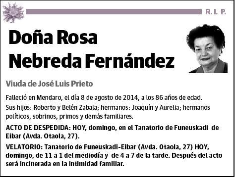 NEBREDA FERNANDEZ,ROSA