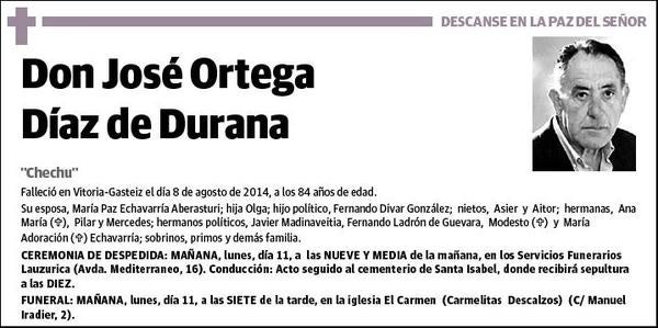 ORTEGA DIAZ DE DURANA,JOSE