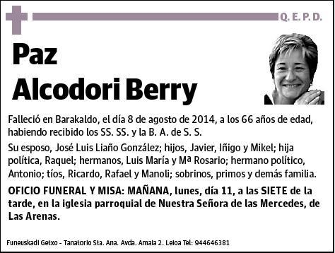 ALCODORI BERRY,PAZ