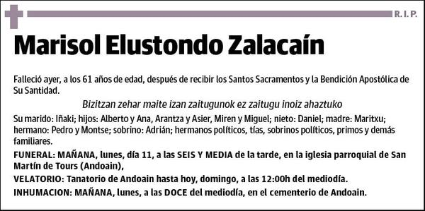 ELUSTONO ZALACAIN,MARISOL