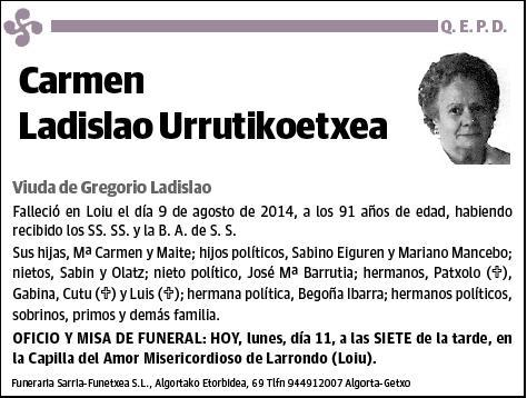 LADISLAO URRUTIKOETXEA,CARMEN