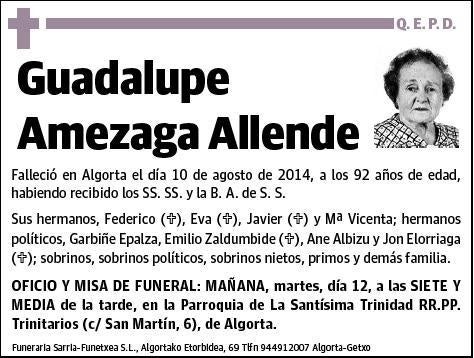 AMEZAGA ALLENDE,GUADALUPE