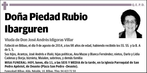 RUBIO IBARGUREN,PIEDAD