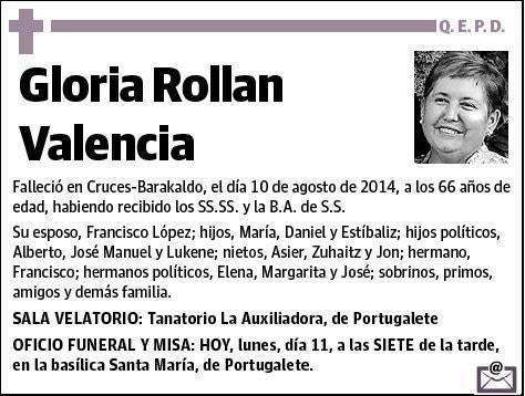 ROLLAN VALENCIA,GLORIA