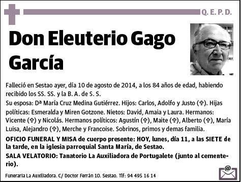 GAGO GARCIA,ELEUTERIO