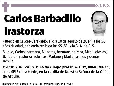 BARBADILLO IRASTORZA,CARLOS