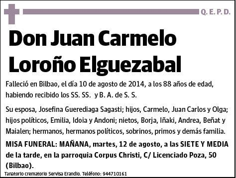 LOROÑO ELGUEZABAL,JUAN CARMELO