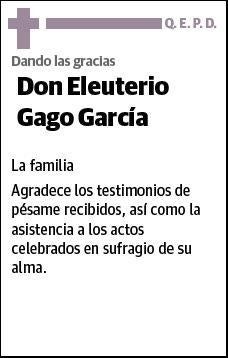 GAGO GARCIA,ELEUTERIO