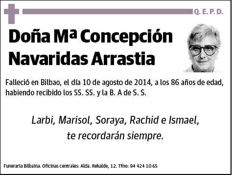 NAVARIDAS ARRASTIA,MARIA CONCEPCION