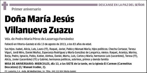 VILLANUEVA ZUAZU,MARIA JESUS