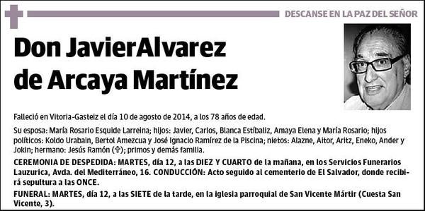 ALVAREZ DE ARCAYA MARTINEZ,JAVIER