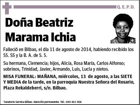 MARAMA ICHIA,BEATRIZ