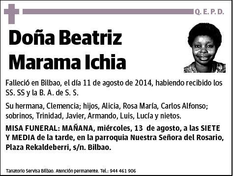 MARAMA ICHIA,BEATRIZ