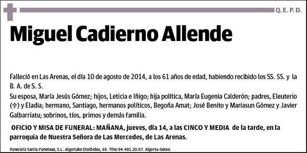 CADIERNO ALLENDE,MIGUEL