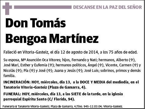 BENGOA MARTINEZ,TOMAS