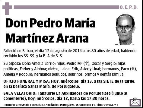 MARTINEZ ARANA,PEDRO MARIA