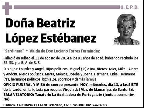 LOPEZ ESTEBANEZ,BEATRIZ