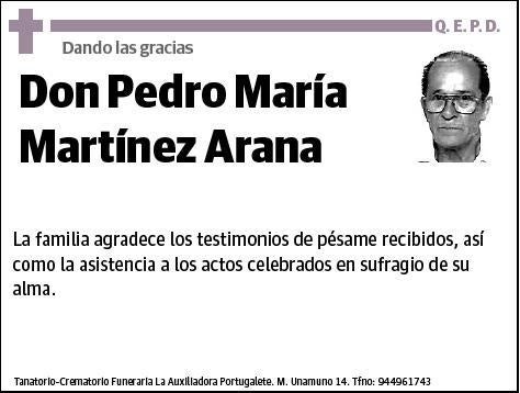 MARTINEZ ARANA,PEDRO MARIA