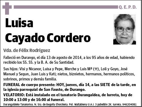 CAYADO CORDERO,LUISA