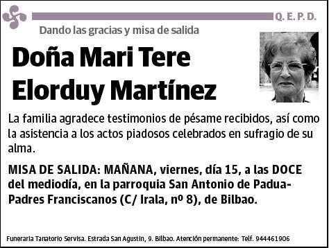 ELORDUY MARTINEZ,MARI TERE