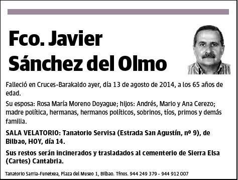 SANCHEZ DEL OLMO,FCO. JAVIER