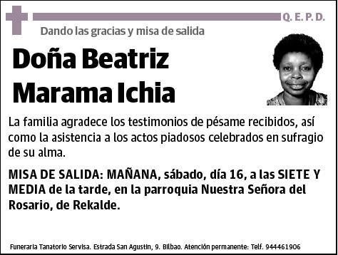 MARAMA ICHIA,BEATRIZ