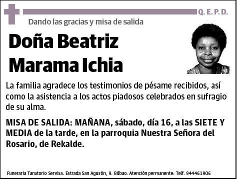 MARAMA ICHIA,BEATRIZ