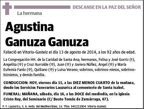 GANUZA GANUZA,AGUSTINA