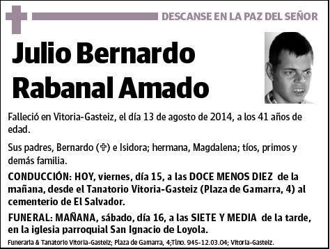 RABANAL AMADO,JULIO BERNARDO