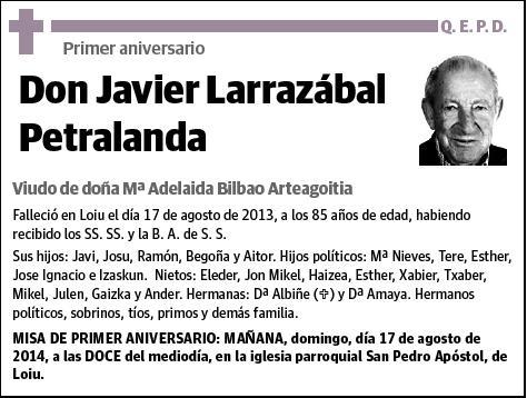 LARRAZABAL PETRALANDA,JAVIER