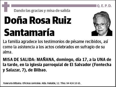 RUIZ SANTAMARIA,ROSA