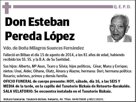 PEREDA LOPEZ,ESTEBAN