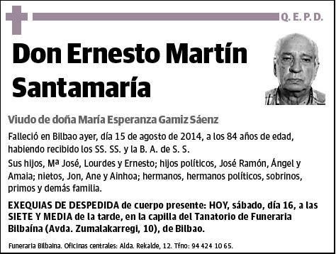 MARTIN SANTAMARIA,ERNESTO