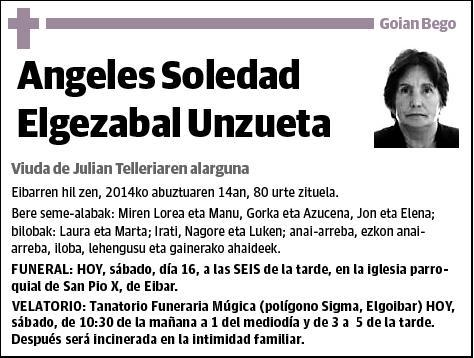 ELGEZABAL UNZUETA,ANGELES SOLEDAD