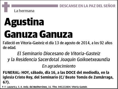 GANUZA GANUZA,AGUSTINA